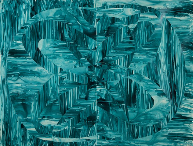 Abstract, teal, kaleidescope, finger painting, abstract expressionism, queer, What the Heart Wants, The Heart Wants what it wants