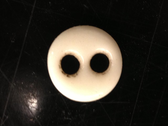 Found Ceramic Button from Garden