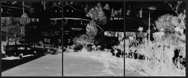 Paper negative from camera obscura