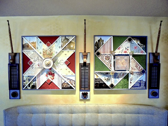 Wall hung display / multiple panels