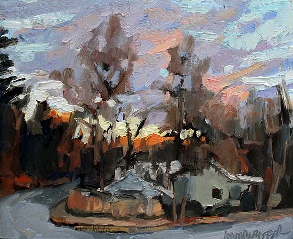 Asheville Winter 2, 8x10in, oil on panel, available