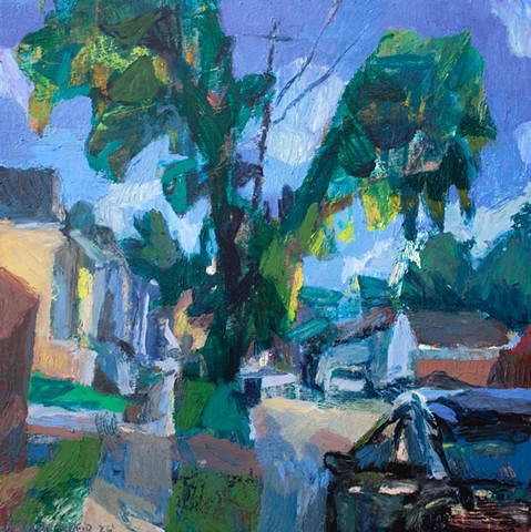 Tree People, 12x12in, oil on panel, available