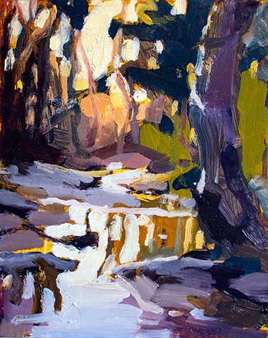 Winter Creek 2, 10x8in, oil on panel, sold