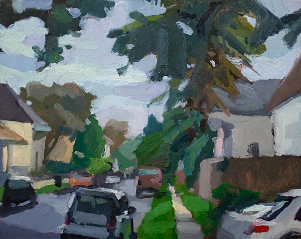 plein air urban landscape painting of in New Orleans