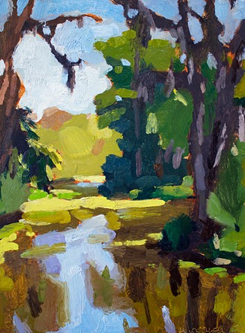 Spring Bayou, 12x9in, oil on panel, sold