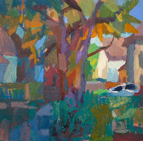 Patchwork, 12x12in, oil on panel, available