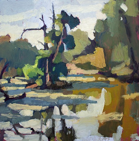 Duck Island, 12x12in, oil on panel, sold
