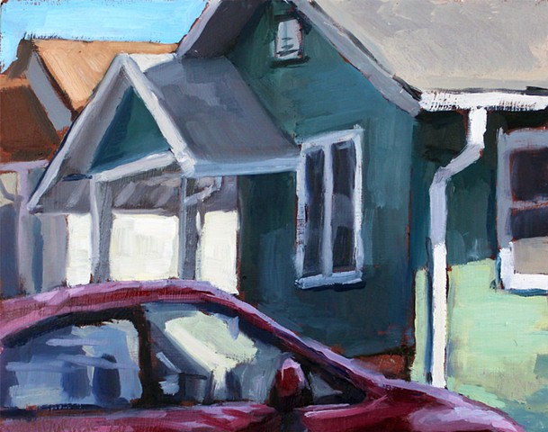 Parked, 8x10in, oil on panel, available 