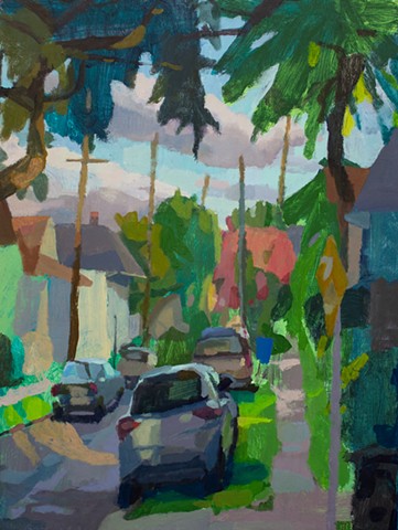 Poke, 24x18in, acrylic, oil, and oil stick on canvas, available