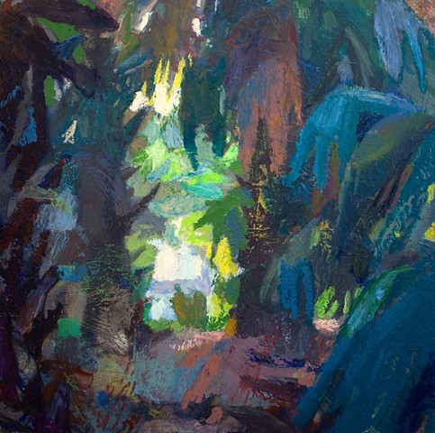 Glimpses, 12x12in, oil on panel, available