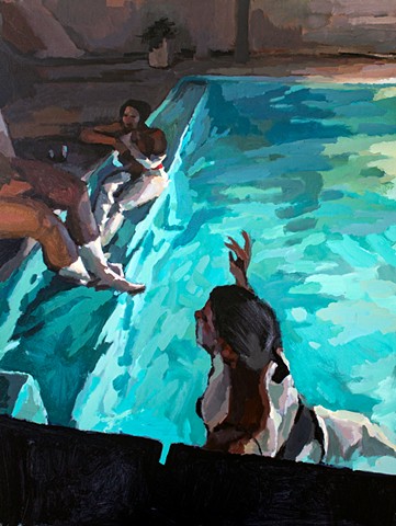 Night Swim, 48x36in, acrylic on canvas, available