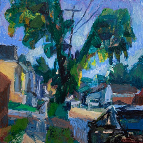 Tree People, 12x12in, oil on panel, available
