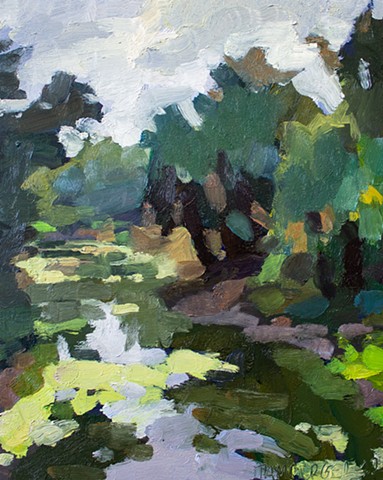 Downstream, 10x8in, oil on panel, sold