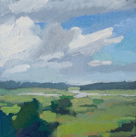 Marsh, 8x8in, oil on canvas, available 