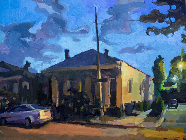 Corner House, 18x24in, oil on panel, sold