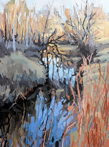 Winter Reflections, 36x48in, oil on canvas