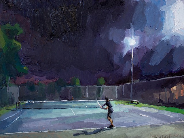 Match Point 12x16in, oil on panel, sold