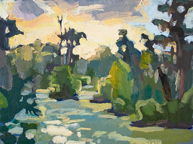 Bayou Sunset, 9x12in, oil on panel, sold