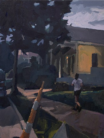 Jog, 24x18in, oil on panel, available