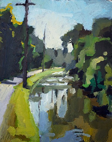 Bayou Road, 14x11in, oil on panel, available