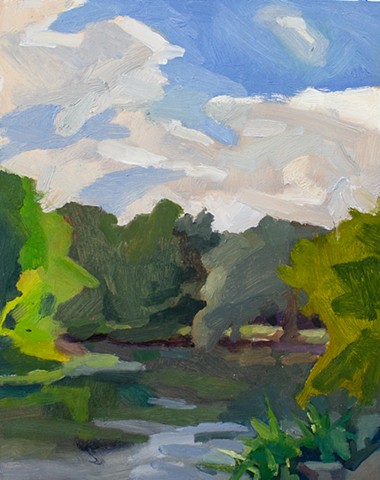 Clouds Over Audubon, 10x8in, oil on panel, sold