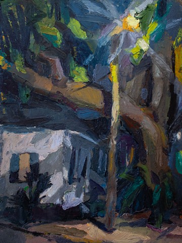 Cast, 12x9in, oil and oil stick on panel, available