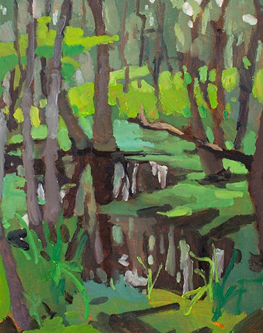 Swamp Walk, 14x11in, oil on panel, sold