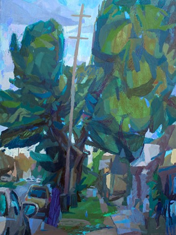 Split Canopy, 40x30in, acrylic and oil on canvas, available 