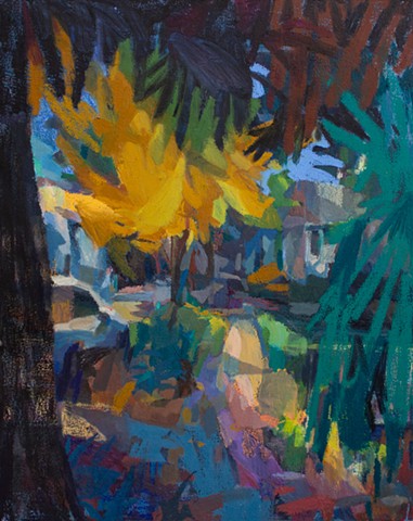 Grand Entrance, 30x24in, acrylic, oil, and oil stick on canvas, available