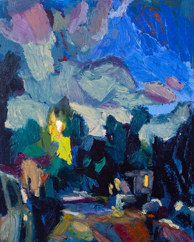 Falling Up, 10x8in, oil on panel, available