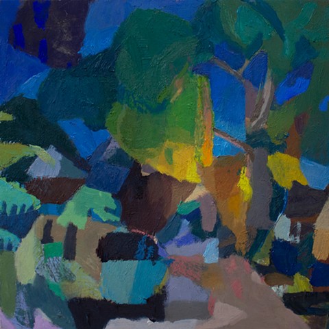 Sycamore, 12x12in, oil on panel, available