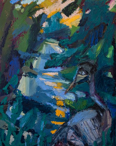 Wild Wild Country,  10x8in, oil and oil stick on panel, available