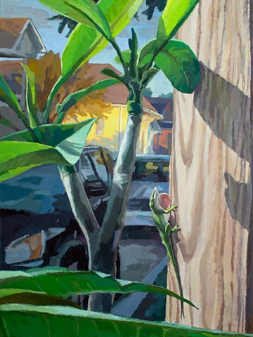 Dewlap, 40x30in, acrylic and oil on canvas, available