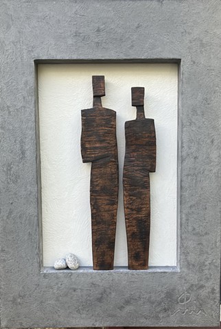 Two Figures Two Stones 