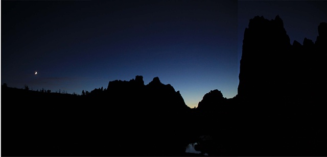 smith rock at dusk