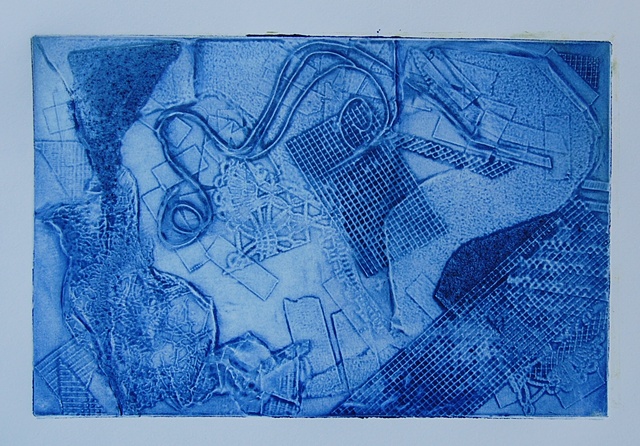 A print of blue