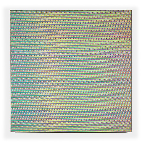 Mikey Kelly contemporary minimal op art painting acrylic linen pattern line artist studio