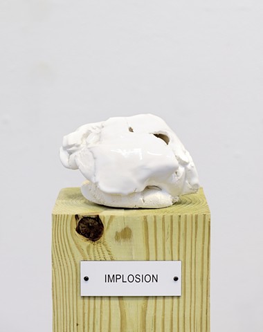 Detail: Untitled (Plinth Studies with Ambiguous Nameplate Augmentation) ["Implosion"]