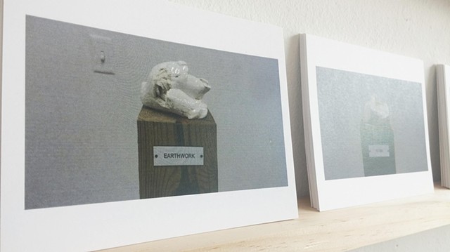 Postcards / Plinth Studies with Ambiguous Nameplate Augmentation [Gift Economy]  (Earthwork)