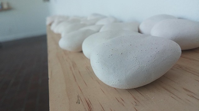 Untitled (Prototype for self-portrait in the form of white river rocks) 
