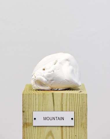 Detail: Untitled (Plinth Studies with Ambiguous Nameplate Augmentation) ["Mountain"]