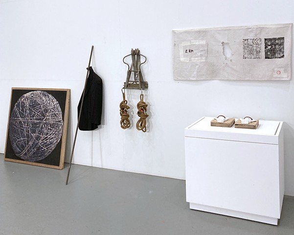 Â¡DARN! 2025 Installation view with object components â€“ various dimensions