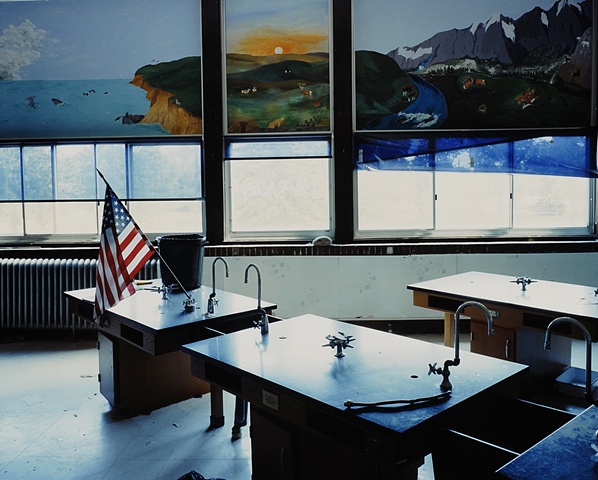 Science Room, Veblen High School, Closed 2003, Veblen, South Dakota 2004