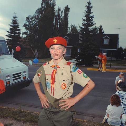 Boy Scout, July 3rd Parade, Aurora, Minnesota 1988