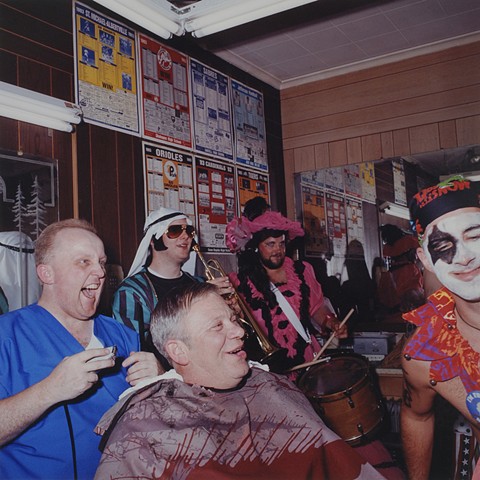 Warren's Barbershop, After the Land of the Loon Parade, Virginia, Minnesota 1997