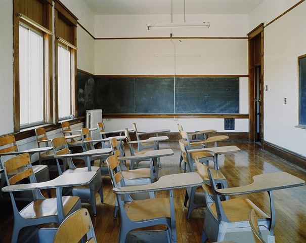 Classroom, Upham School, Closed 2003, Upham, North Dakota 2003