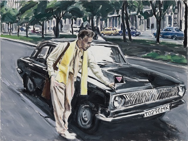 Soviet Union, July 1991 ( retroactive sketching toward the â€œRussian Stonewallâ€�), oil on canvas boards, 1991-2021 #20
