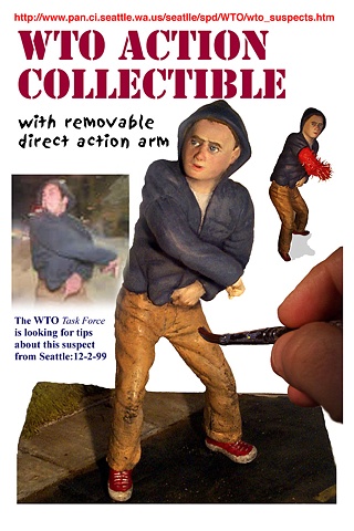 Gregory Sholette: DIY Counter-WTO Action Figure with Spring Action Arm