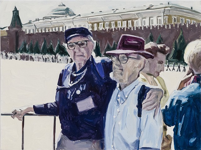 Soviet Union, July 1991 ( retroactive sketching toward the â€œRussian Stonewallâ€�), oil on canvas boards, 1991-2021 #13