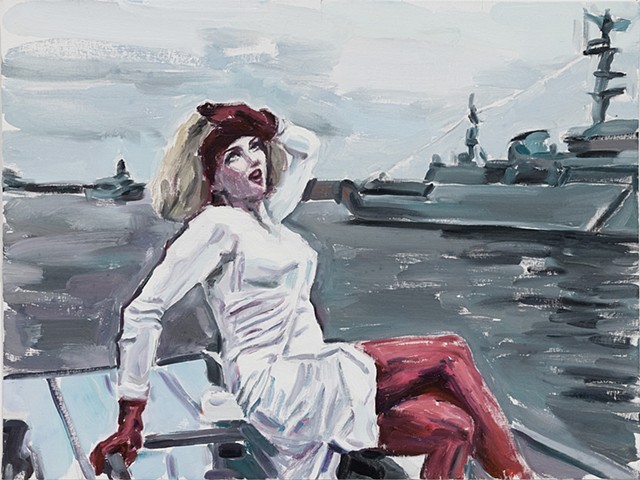 Soviet Union, July 1991 ( retroactive sketching toward the â€œRussian Stonewallâ€�), oil on canvas boards, 1991-2021 #43